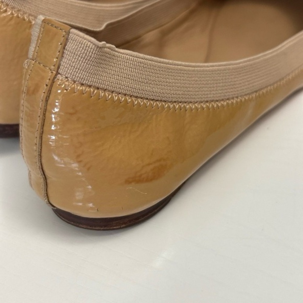 Tory Burch Ballet Flats Womens Size 7 Beige Tan With Gold Logo Medallion - Picture 15 of 15